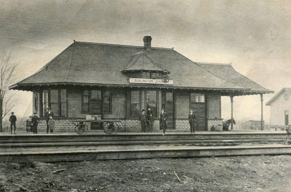 A historic photo of the early years at Freeman Station, in Burlington, Ontario.