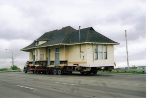 station being moved